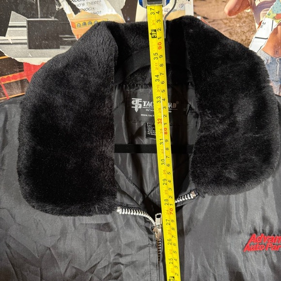 Tact Squad Advance Auto Parts Jacket XL Black Insulated‎ Faux Fur Collar Hood - Picture 5 of 16